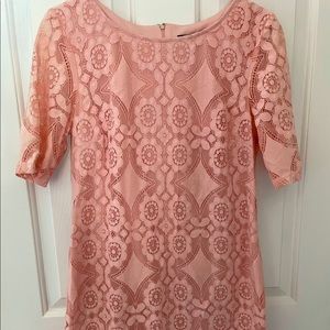 Gorgeous pink lace knee length dress